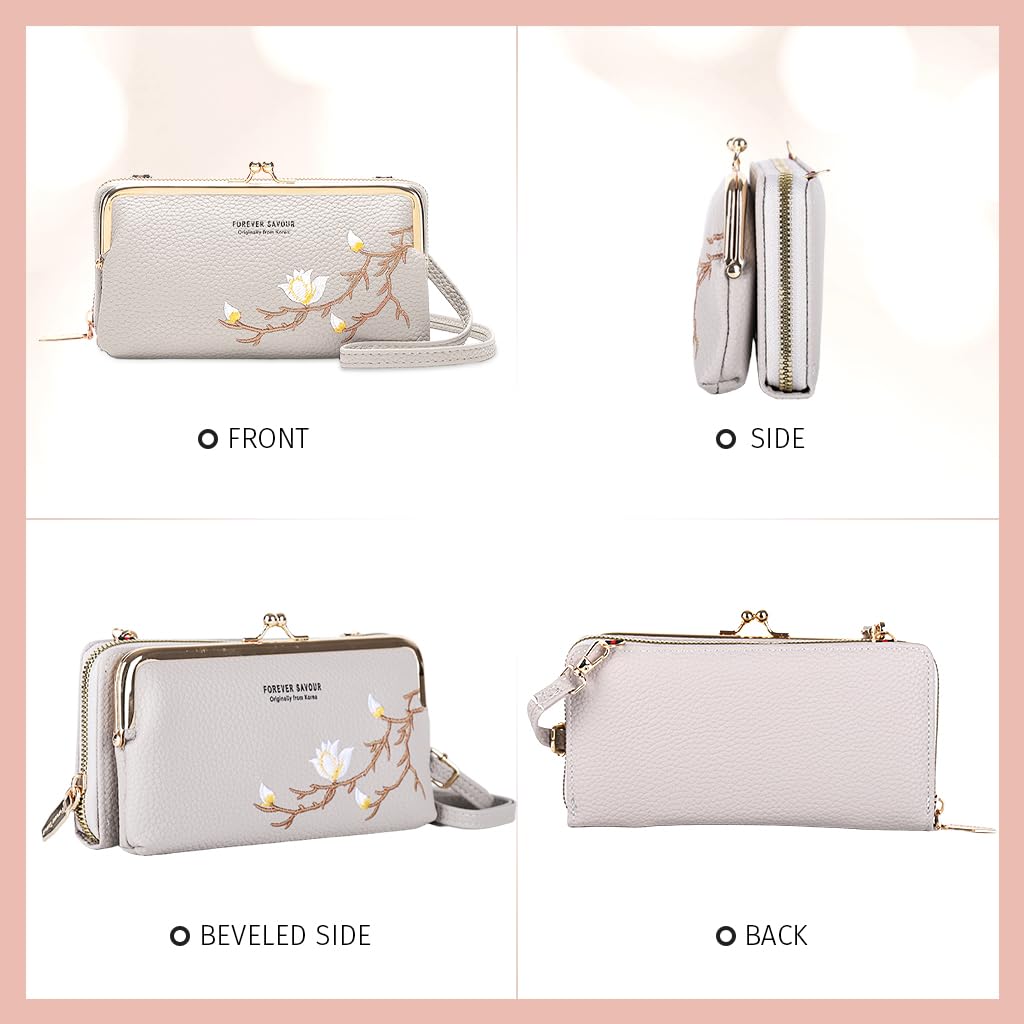 ZIBUYU Small Crossbody Cell Phone Purse for Women with Multi‑Compartment Organizer | Adjustable Strap for Travel and Daily Use