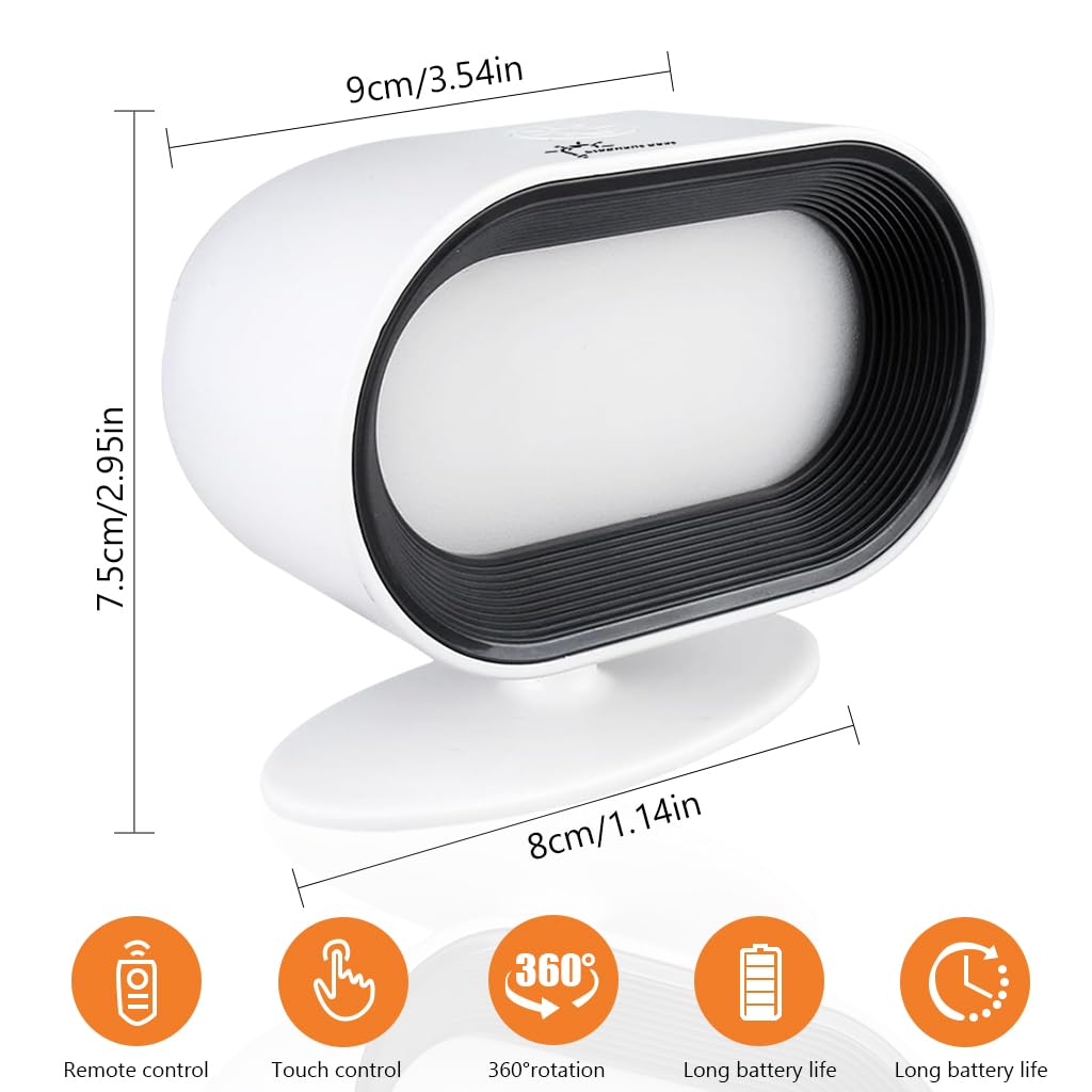 ELEPHANTBOAT Magnetic Night Light for Wall with 3 Color Modes and 360° Rotation | USB Rechargeable Lamp