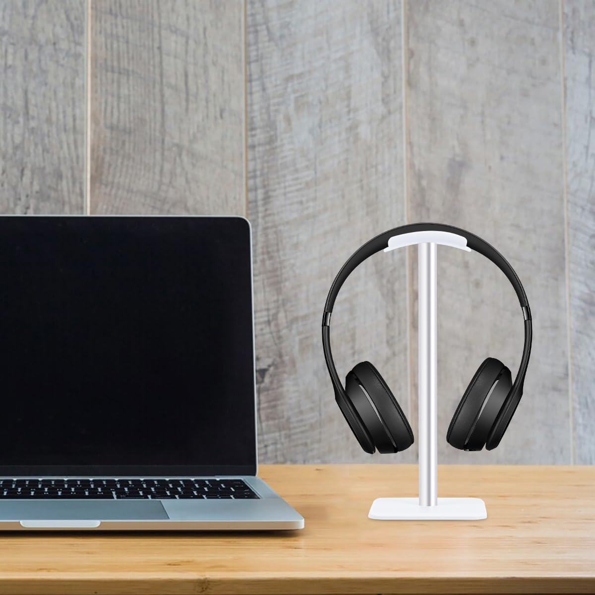 ZORBES Headphone Stand for Desktop Gaming with 8.86 in Height and Anti Slip Base | White Aluminum Holder