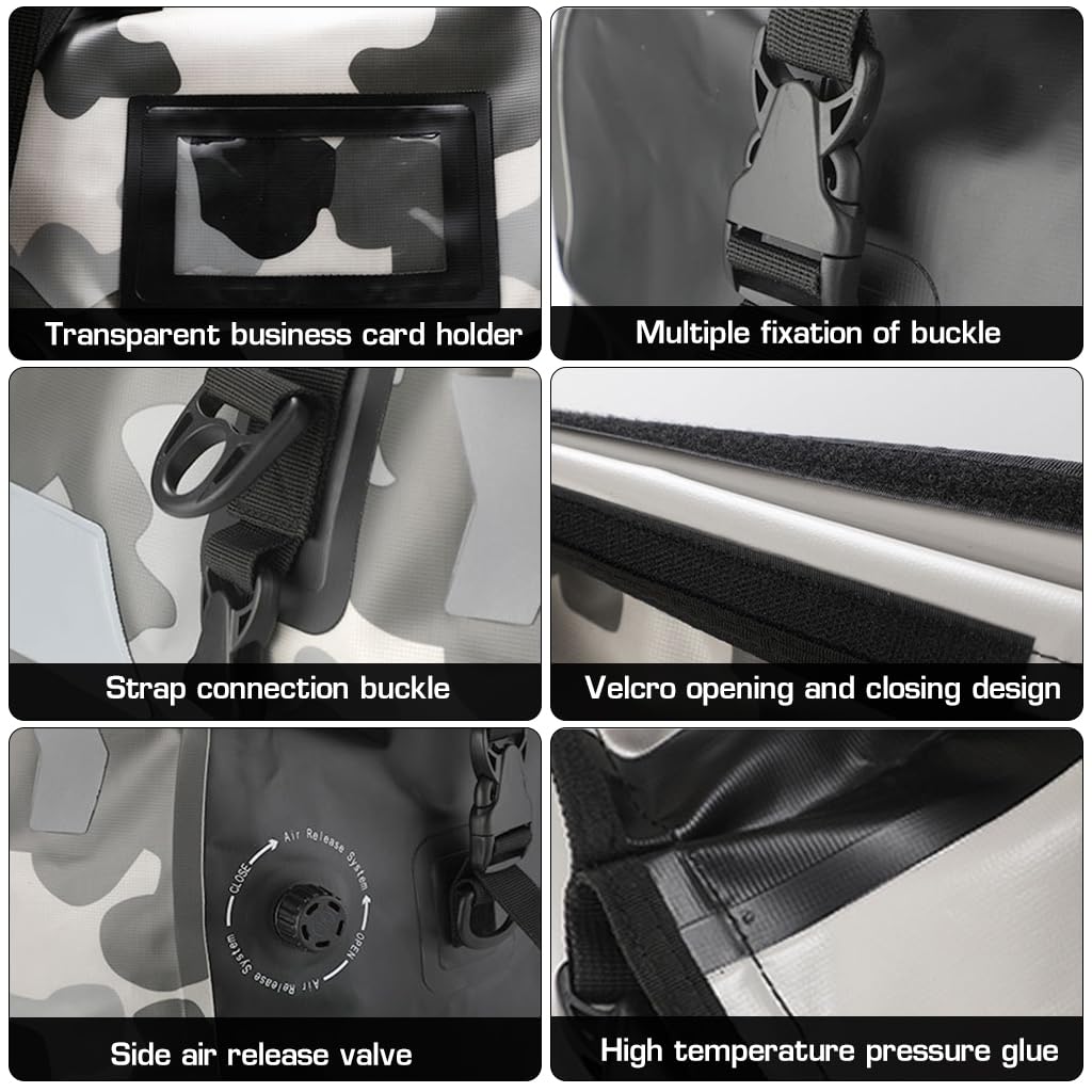 STHIRA Motorcycle Tail Bag for Road Trips featuring Quick Release Buckle and 46L 500D PVC