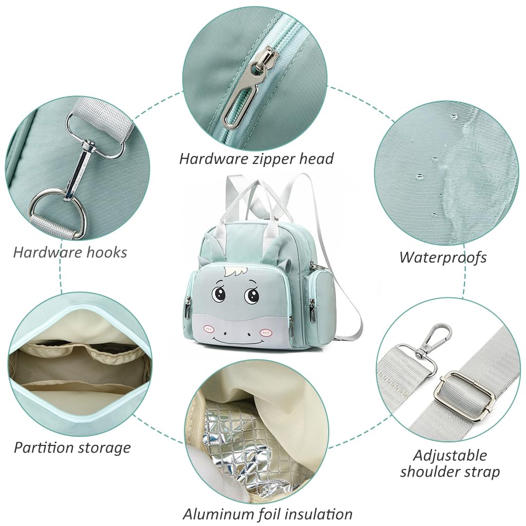 Zibuyu Diaper Bag for Travel with Shoulder Strap featuring 26x12x25 cm Large Capacity | Lightweight Tote for Moms