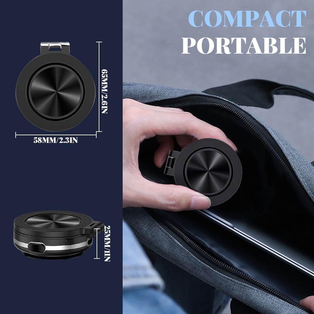 STHIRA Magnetic Mobile Holder for Car with 360 Degree Rotation and Strong Suction Cup | Multi Surface Mount for Dashboard Kitchen or Office
