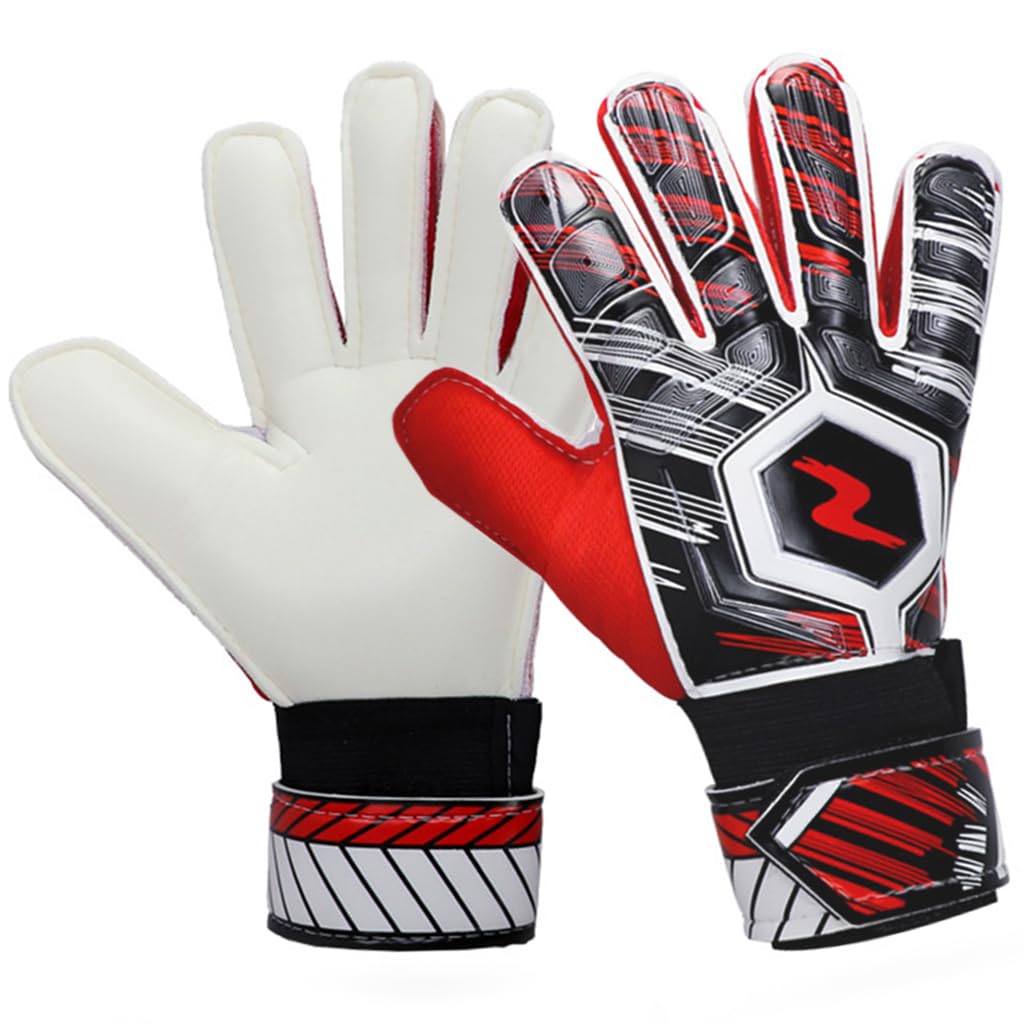 Proberos® Goalkeeper Gloves for Football for Teens Adults, Practice Goalkeeper Synthetic Gloves, Give Splendid Protection and Comfort, Strong Grip Shockproof Non-Slip Goalkeeper Gloves for Youth(9#)