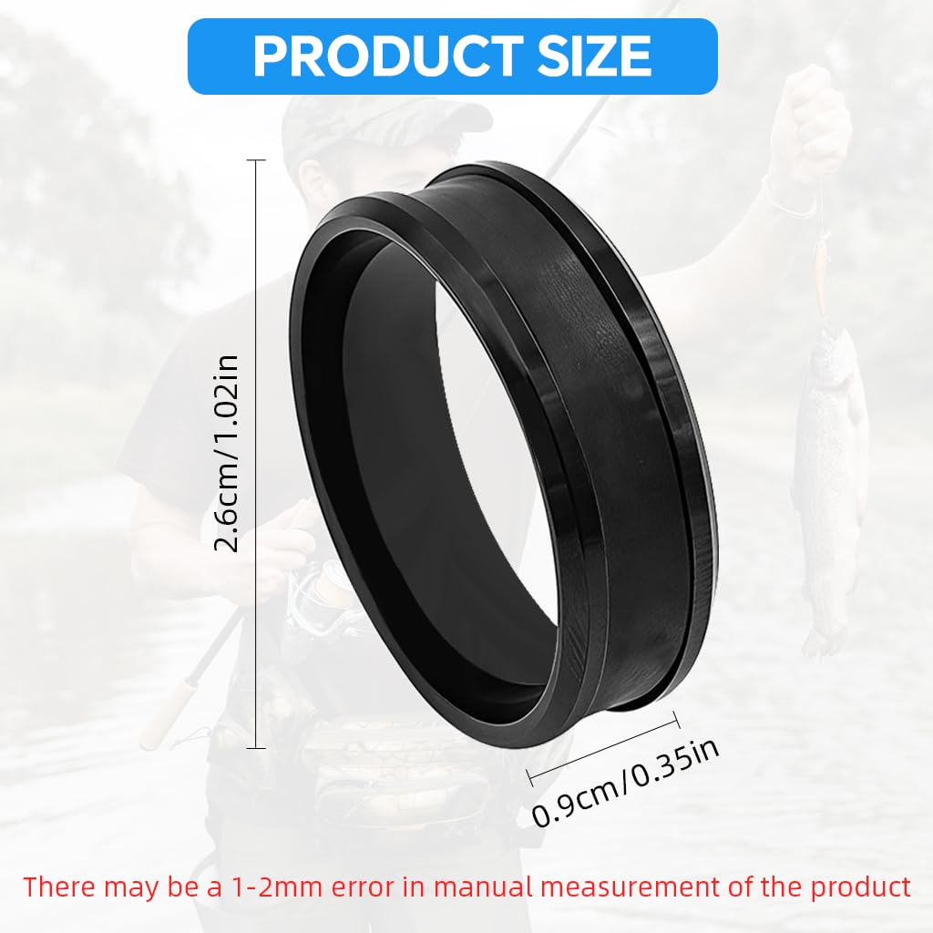 Proberos Fishing Line Ring for Knot Tying and Line Threading with 9mm ID featuring Polished Micro‑Grooved Surface | Zinc‑Aluminum Alloy with Titanium Coating