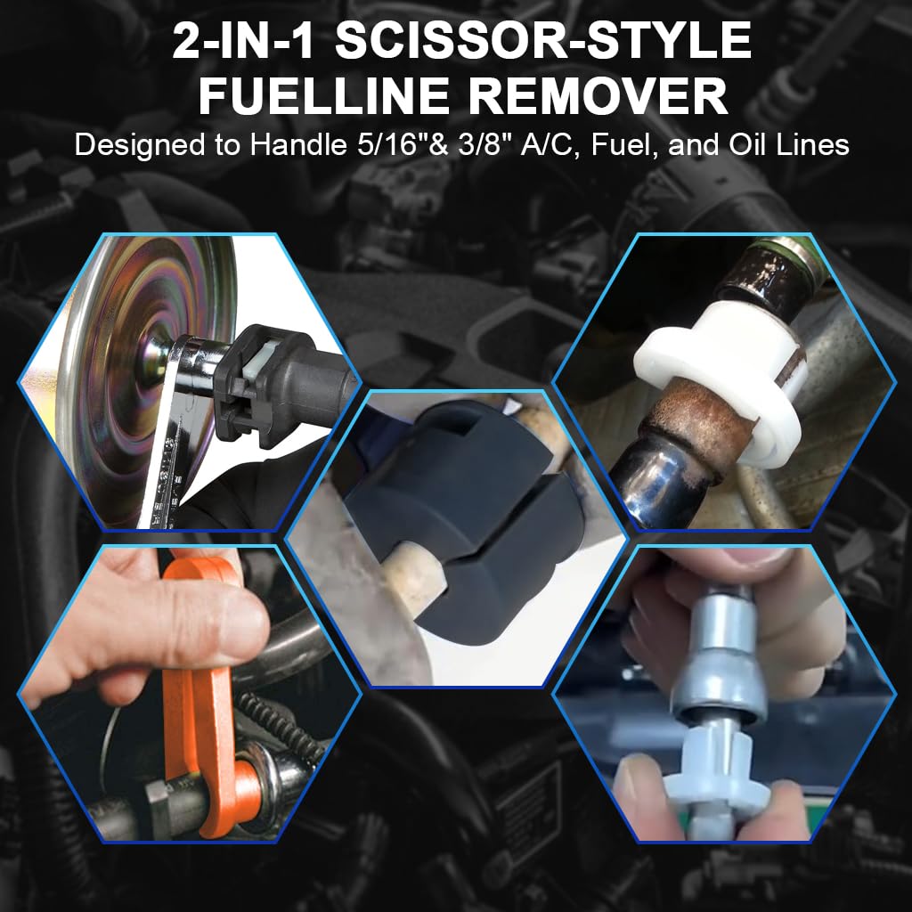 STHIRA Quick Disconnect Tool Set for AC and Fuel Lines with 22 Pieces and Ergonomic Grip | Aluminum Alloy Tools for Mechanics