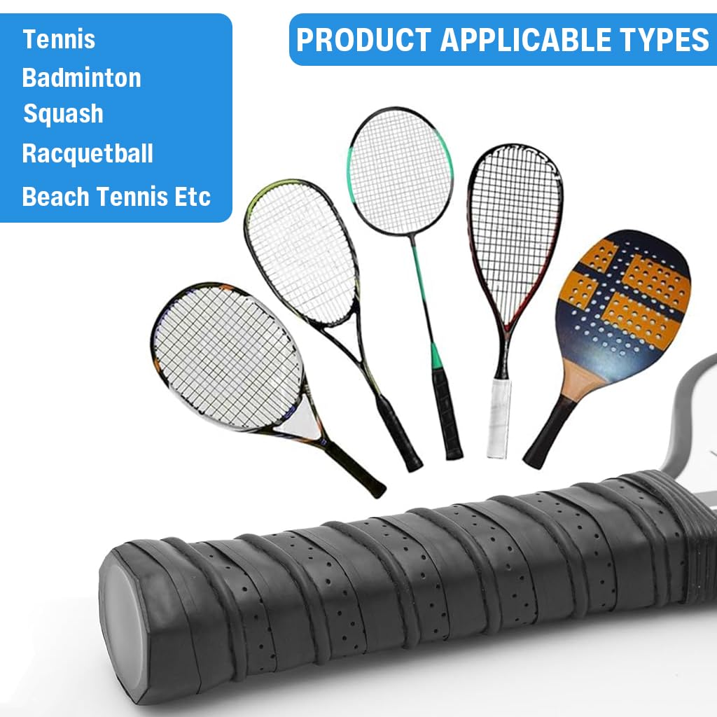 Proberos Pickleball Paddle Grip Tape 2 pcs for Tennis and Badminton featuring Non Slip PU Surface | Sweat Absorbent and Easy Replacement