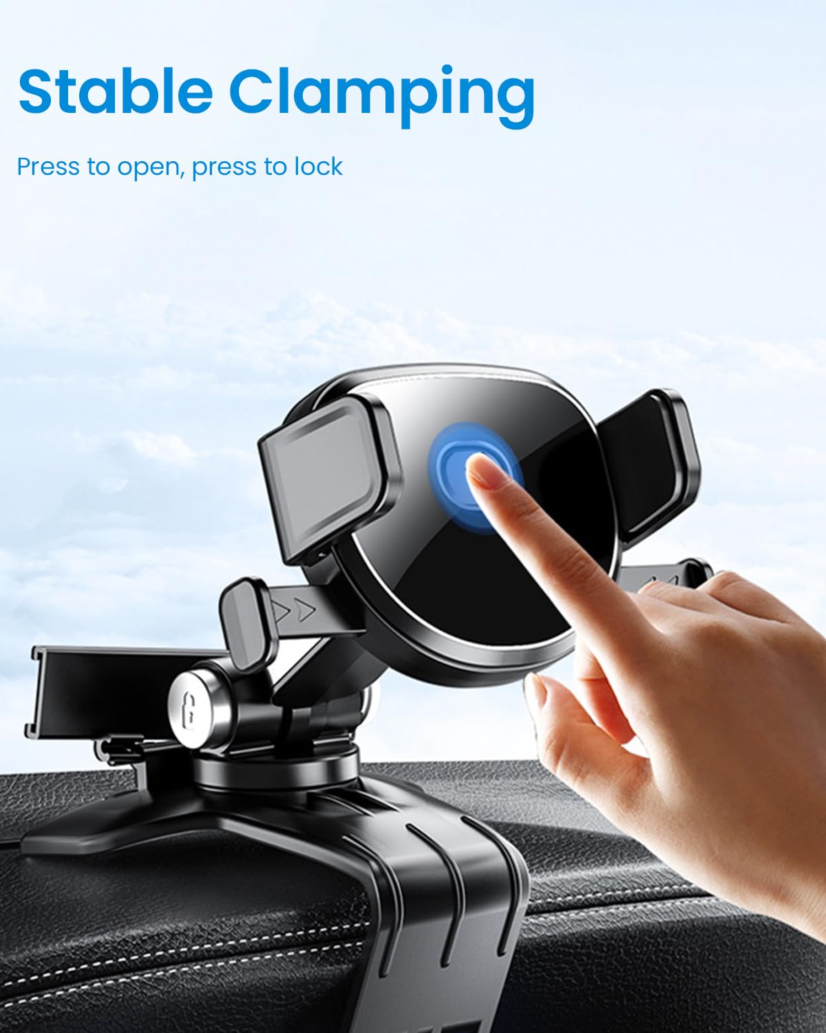 STHIRA Mobile Holder for Car Dashboard with 360° Adjustable Rotation | Universal Fit for Smartphones