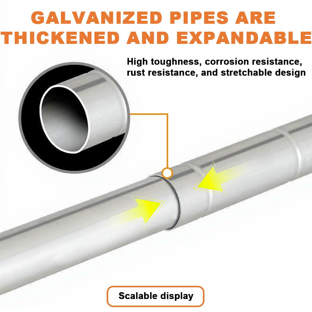 HASTHIP Folding Cloth Drying Rack for Indoor and Outdoor Use with 6.6ft Telescopic Frame and 20 Hooks | Double Layer Stainless Steel Laundry Organizer