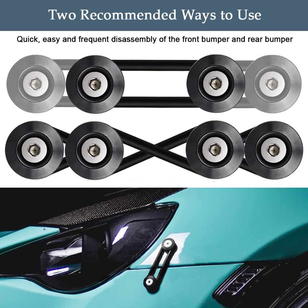 STHIRA Bumper Quick Release for Car Bumper with Stainless Steel Screws and 2 NBR O-Rings | Universal Fit