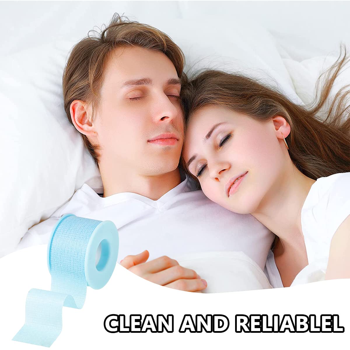 HANNEA Anti Snoring Tape for Mouth Breathing Correction with Cuttable 1 in x 11 ft Roll | Hypoallergenic Silicone Adhesive for Gentle Sleep