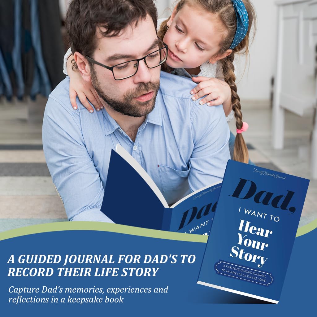 SNOWIE SOFT Dad Journal for Sharing Life Stories with 152 Pages and Embossed Hardcover | Thoughtful Gift for Fathers