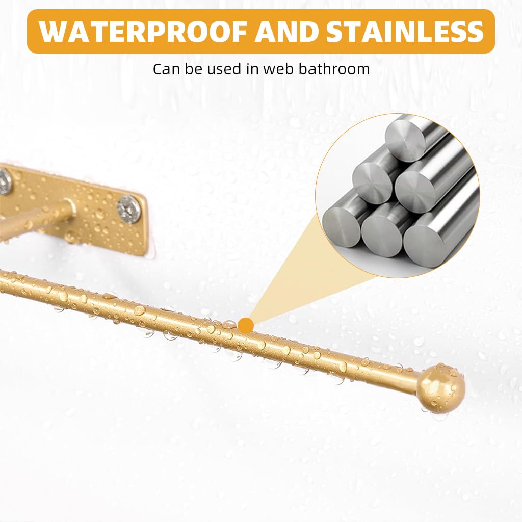 HASTHIP Jewelry Organizer Holder for Earring and Bracelet featuring Golden Metal Rack | 2.6 inches Multipurpose Wall Display