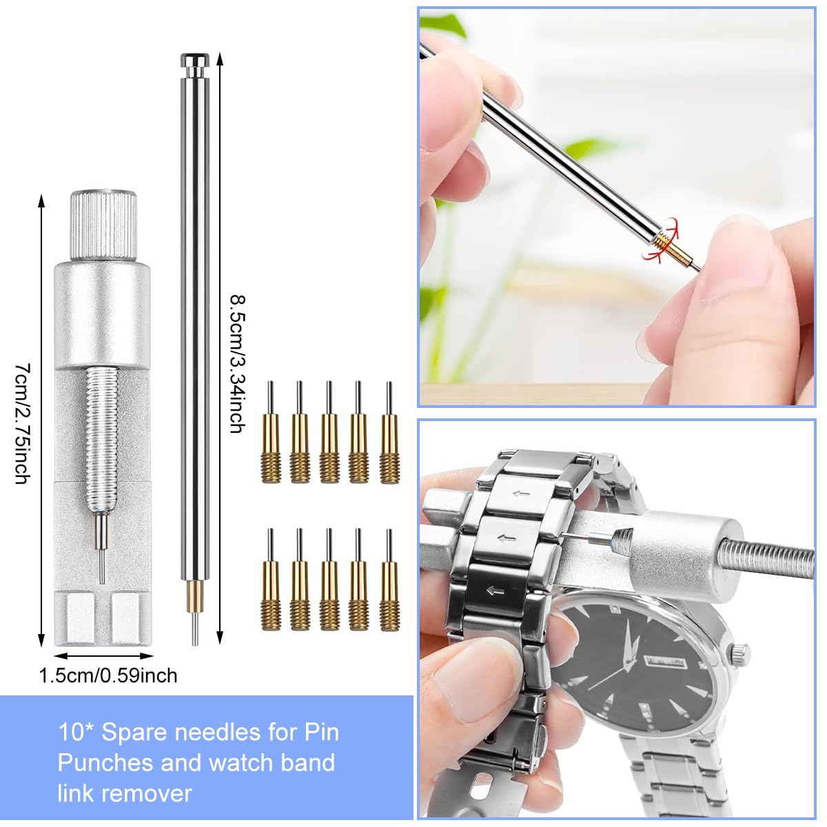 Serplex Watch Repair Kit for Battery Replacement and Strap Adjustment | 2PCS Screwdriver Set