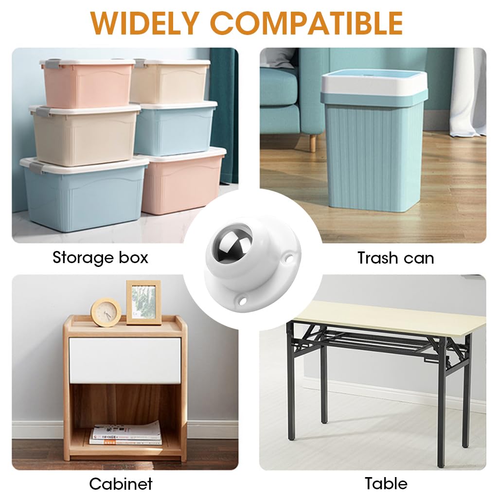 HASTHIP Caster Wheels for Furniture and DIY Projects featuring 360° Swivel | 8pcs 400kg Load Capacity