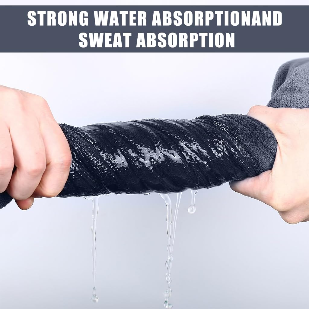 PROBEROS Gym Towel 47x19 for Workout and Yoga with Zipper Pocket | Quick Dry Microfibre