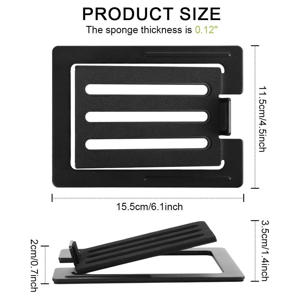 ZORBES Desktop Speaker Stands for Bookshelf or Monitor Speakers with Anti‑Vibration Carbon Steel Build | 2 Pack Supports Up to 4.5kg