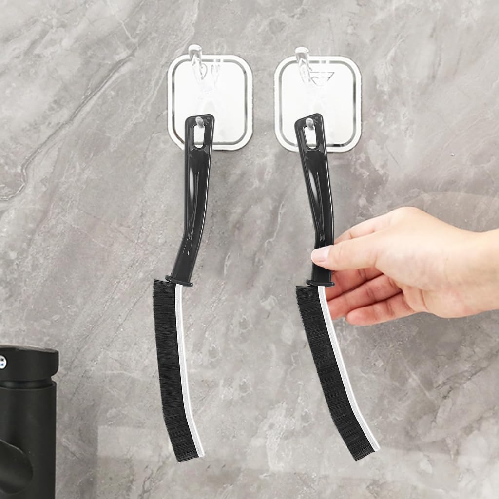 ZIBUYU Gap Cleaning Brush Set for Tiles and Window Tracks with PP Handle & Nylon Bristles | 5Pcs Utility Crevice Brushes for Sink and Kitchen