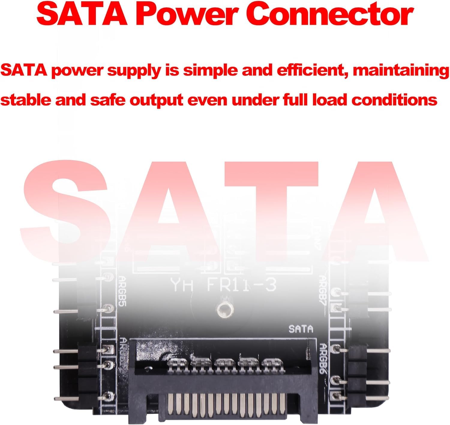Verilux ARGB and PWM Fan Hub for PC Cooling with 10 Ports Featuring Magnetic Mount | 5V 3PIN Splitter