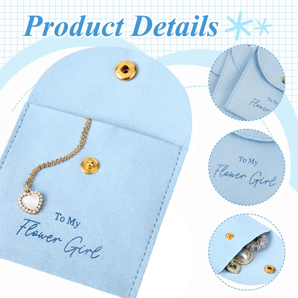 SANNIDHI Jewellery Organiser Pouch Set with Snap Button Closure 8 Pcs Velvet Bags for Travel | Gift Storage for Women