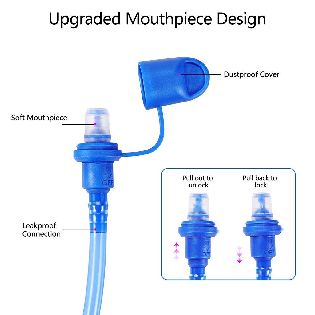 Proberos Hydration Bladder for Hiking and Cycling with Leak Proof Valve and 13.8 x 6.8 in Reservoir | BPA Free Blue Set