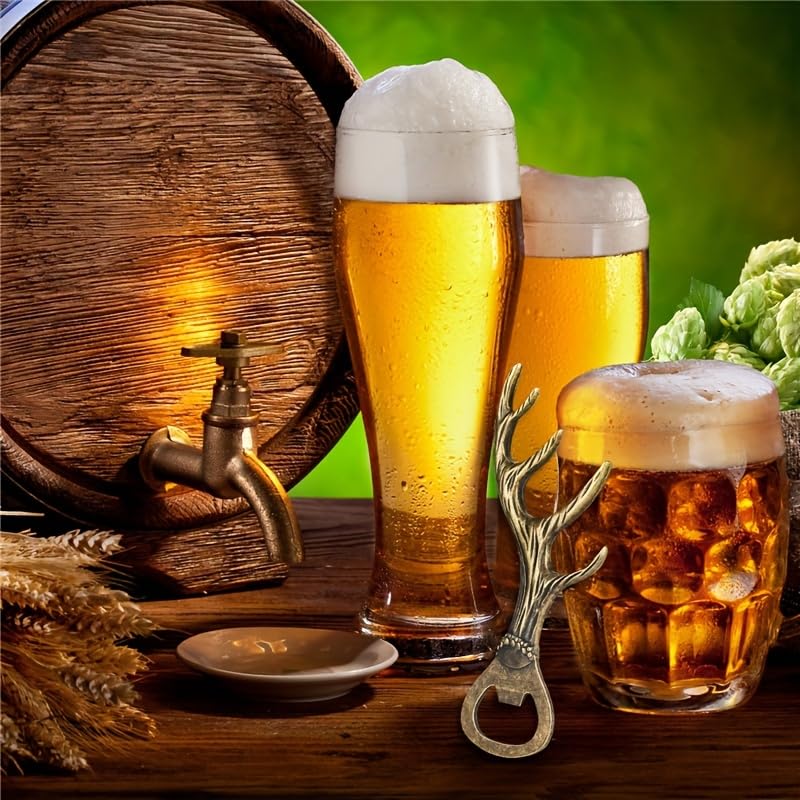 Supvox Kitchen Bottle Opener with Antlers Design and Retro Copper Finish | Ideal Housewarming Gift