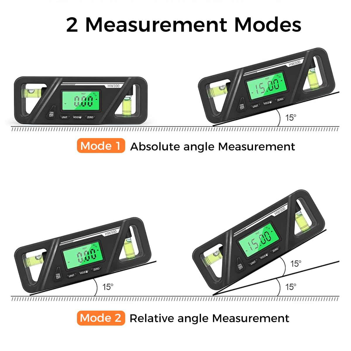 Serplex Mini Angle Gauge for Precision Measurement with Dual Bubble Levels and LCD Display