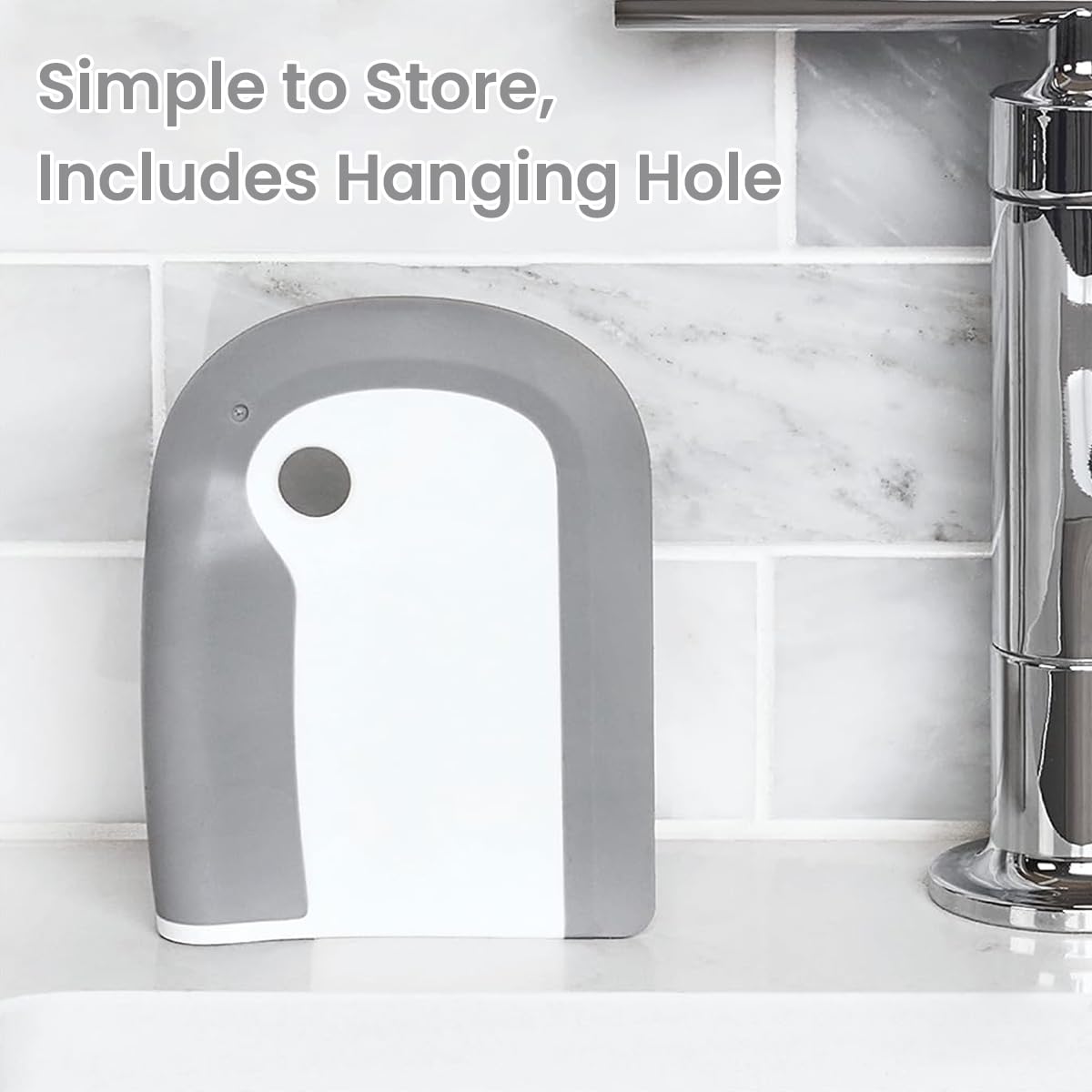 Supvox Kitchen Dish Cleaning Scraper for Stains and Residue featuring Soft Silicone Handle | Non Scratch for Sinks and Countertops