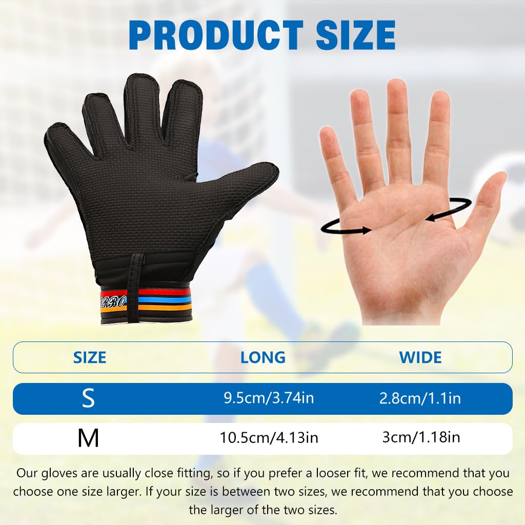 PROBEROS Football Goalkeeper Gloves for Kids with Adjustable Wrist Band and Strong Grip | 2PCS