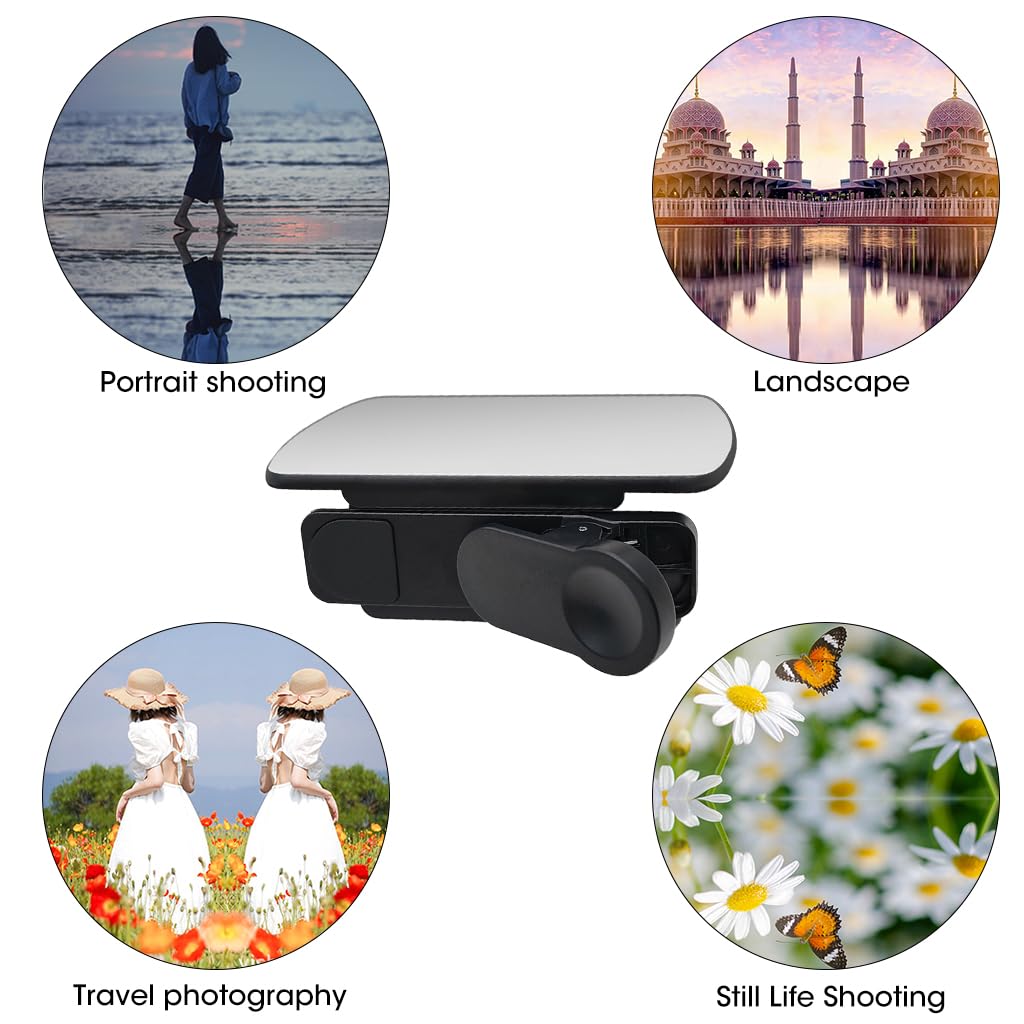 ZORBES Phone Camera Mirror Reflection Clip Kit for Creative Photography with Adjustable Angle | Fits Most Smartphones