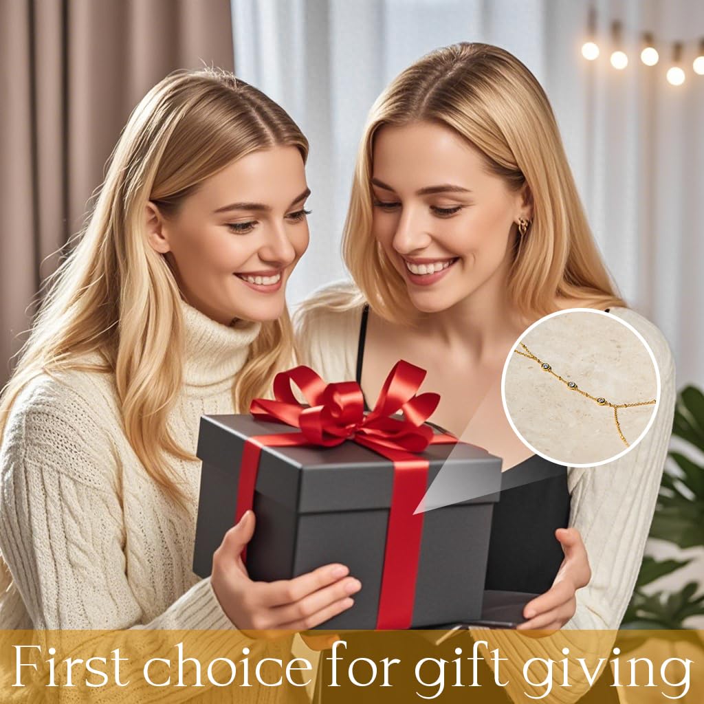 SANNIDHI Hand Chain for Women featuring Adjustable Finger Ring Bracelet and 3PCS Set | Gold Rhinestone Slim Chains for Parties