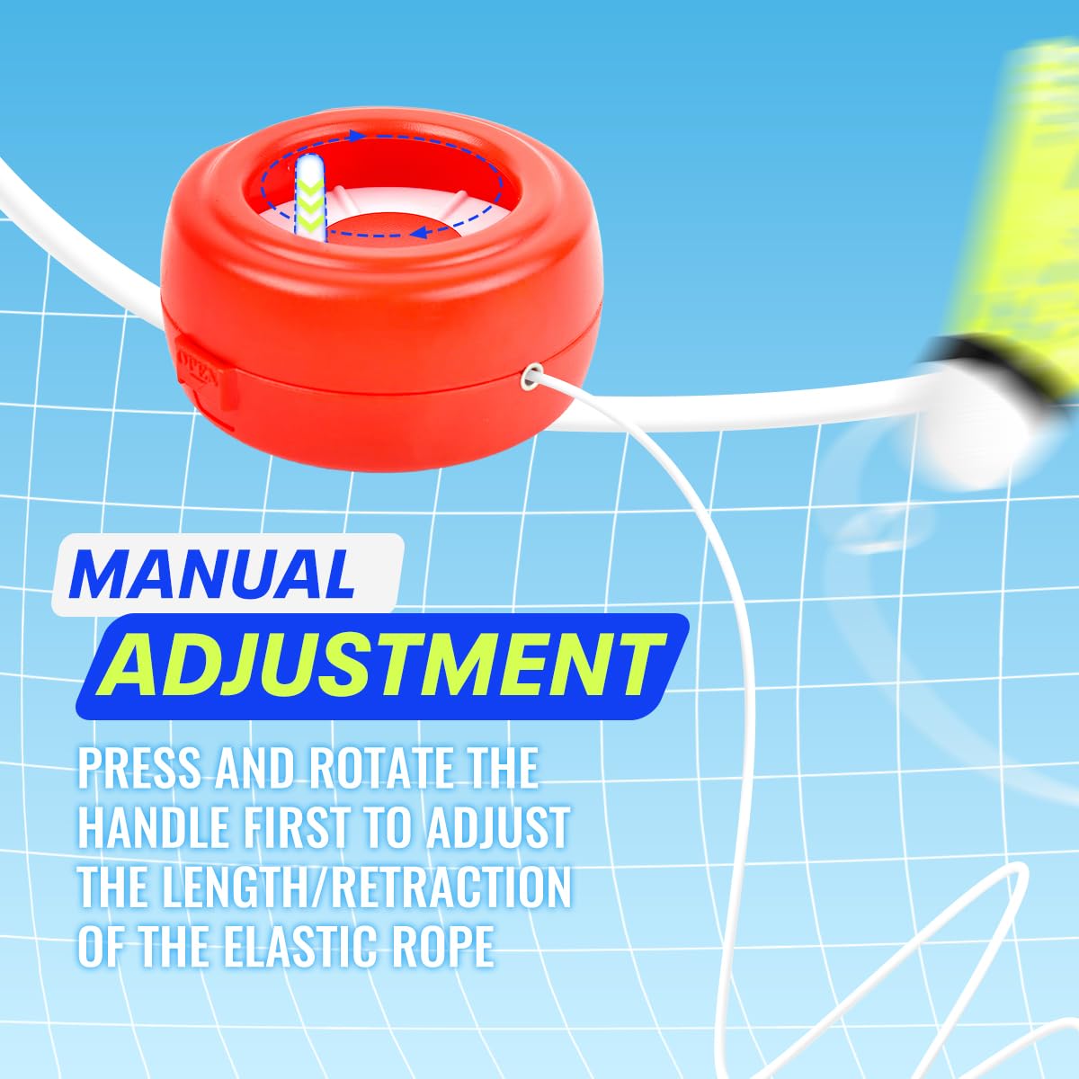 Proberos Badminton Training Device Set with 6 Shuttlecocks and Adjustable Strings | Self-Rebounding Trainer for Kids