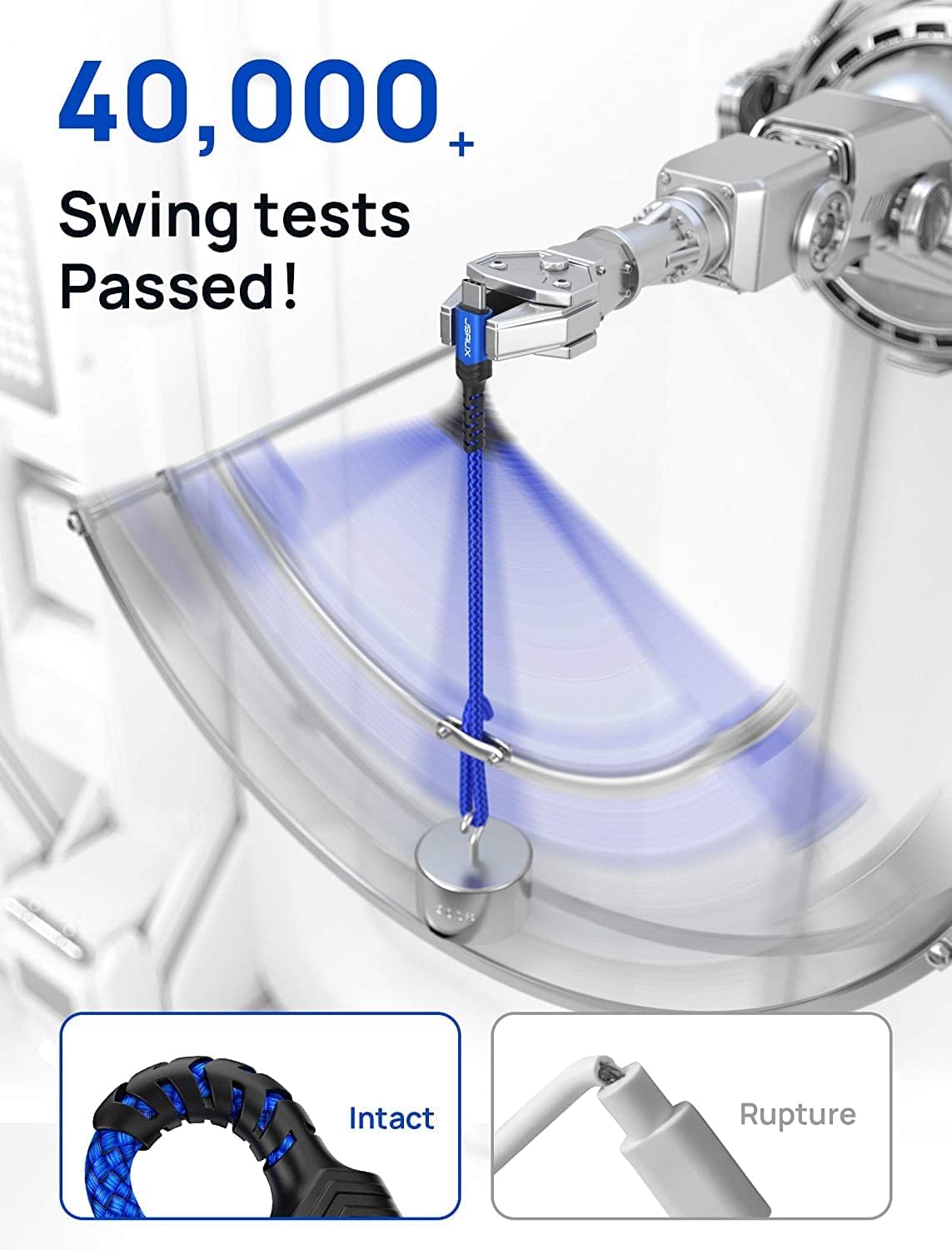 JSAUX USB A to Type C Cable for Samsung and PS5 featuring 3.1A Fast Charge 3-Pack 3.3ft 6.6ft 10ft | Nylon Braided with 3D Aluminum Connector