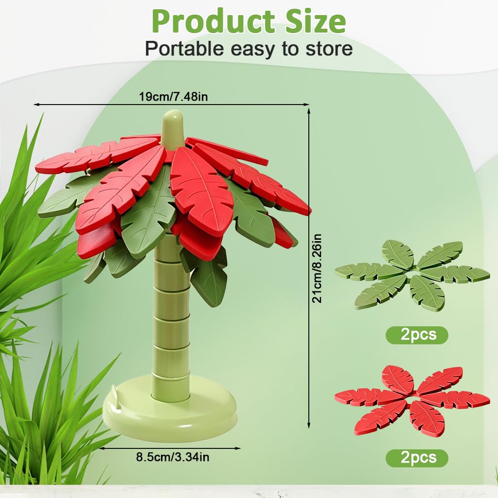 HASTHIP Silicone Tea Coaster Set for Dining Table with Decorative Holder 3pcs | Tropical Leaf Design