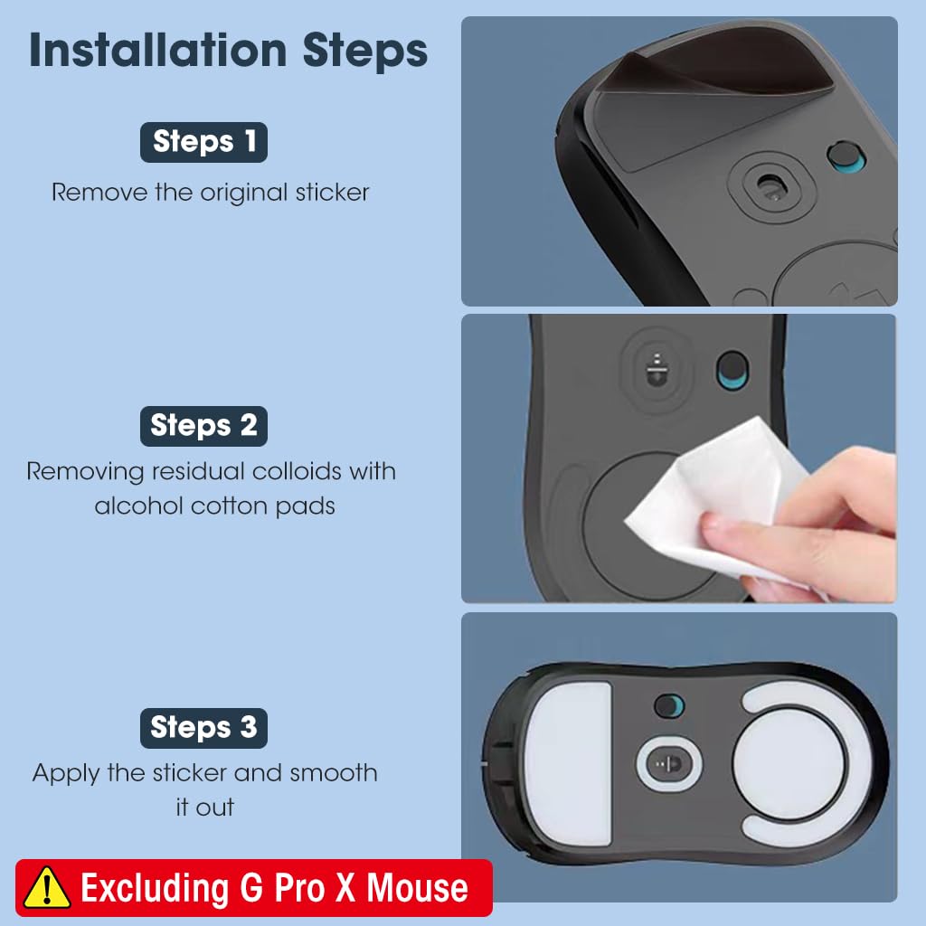 Zeitel Mouse Feet Skates for G Pro X Superlight featuring 0.7mm PTFE film and rounded edges