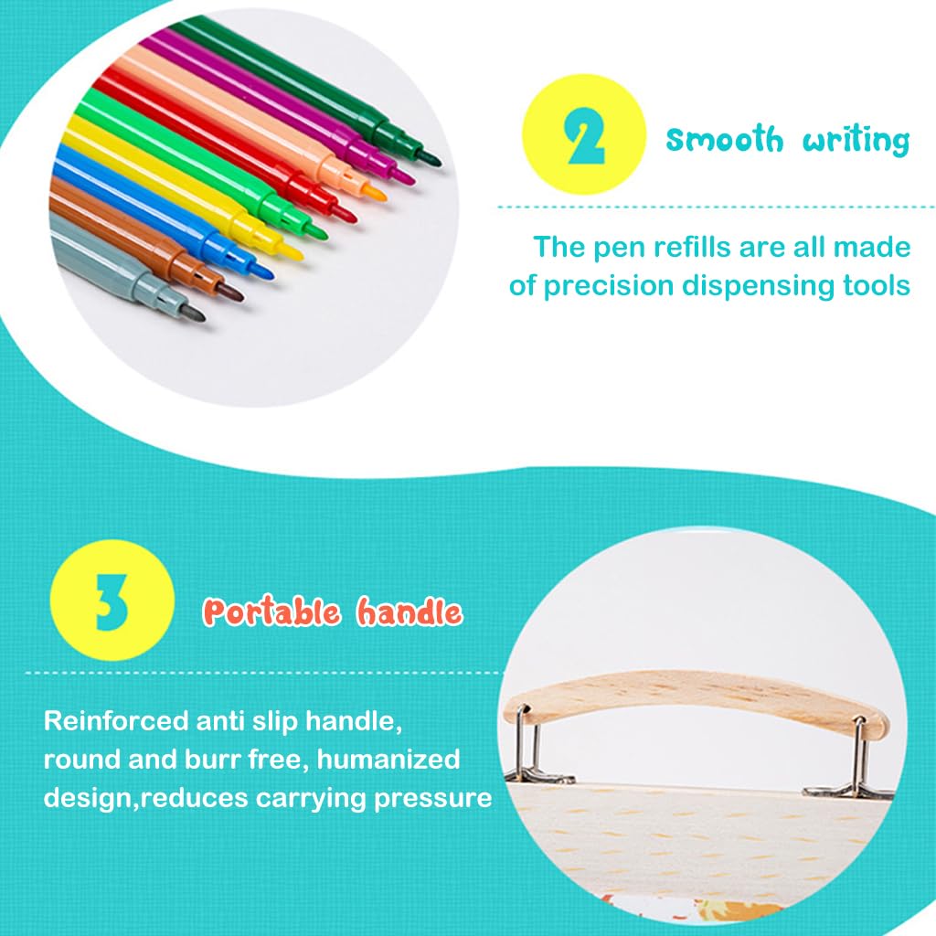 ZIBUYU Painting Drawing Kit for Kids with 180 pcs Art Supplies in Wooden Case | Birthday Gift