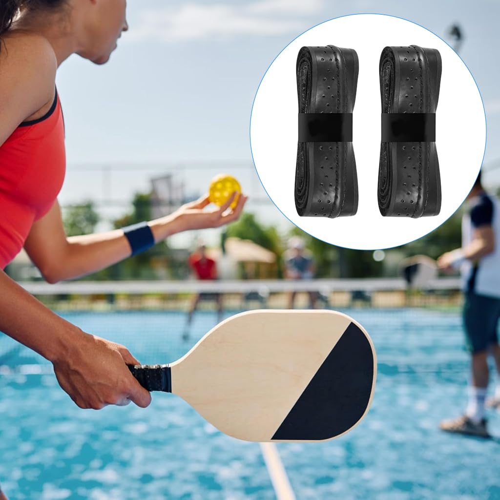 Proberos Pickleball Paddle Grip Tape 2 pcs for Tennis and Badminton featuring Non Slip PU Surface | Sweat Absorbent and Easy Replacement