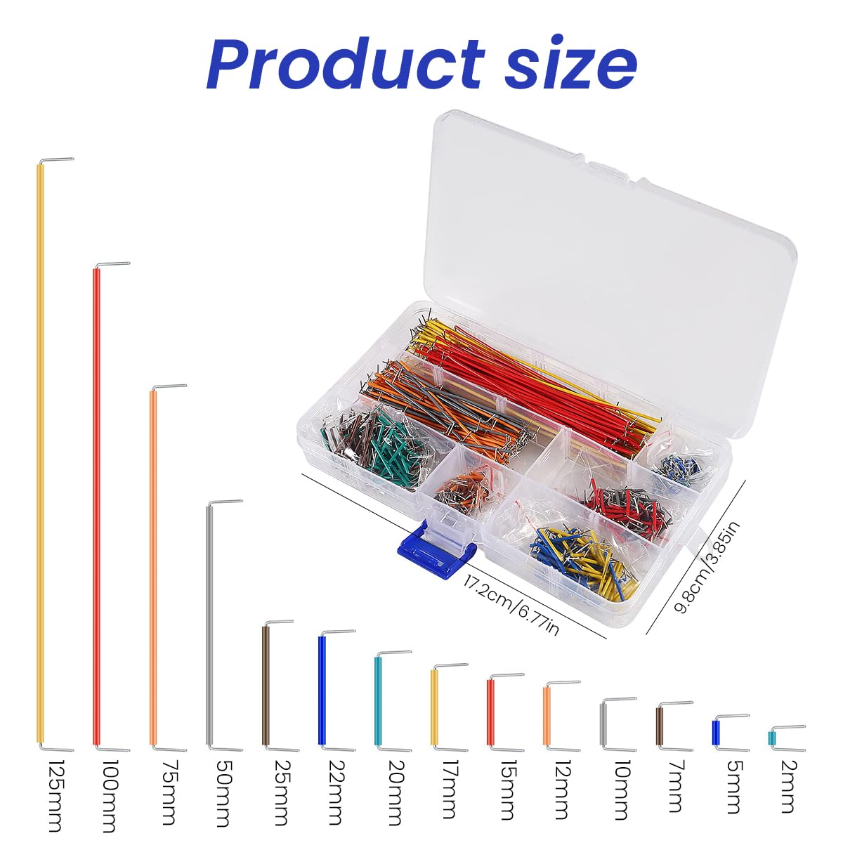 Serplex® Jumper Wires Kit 560Pieces Jumper Wire Kit with 14 Sizes Breadboard Jumper Wires Kit Assorted Color Jumper Wire Kit Breadboard Accessories Jumper Wires for Components Connections