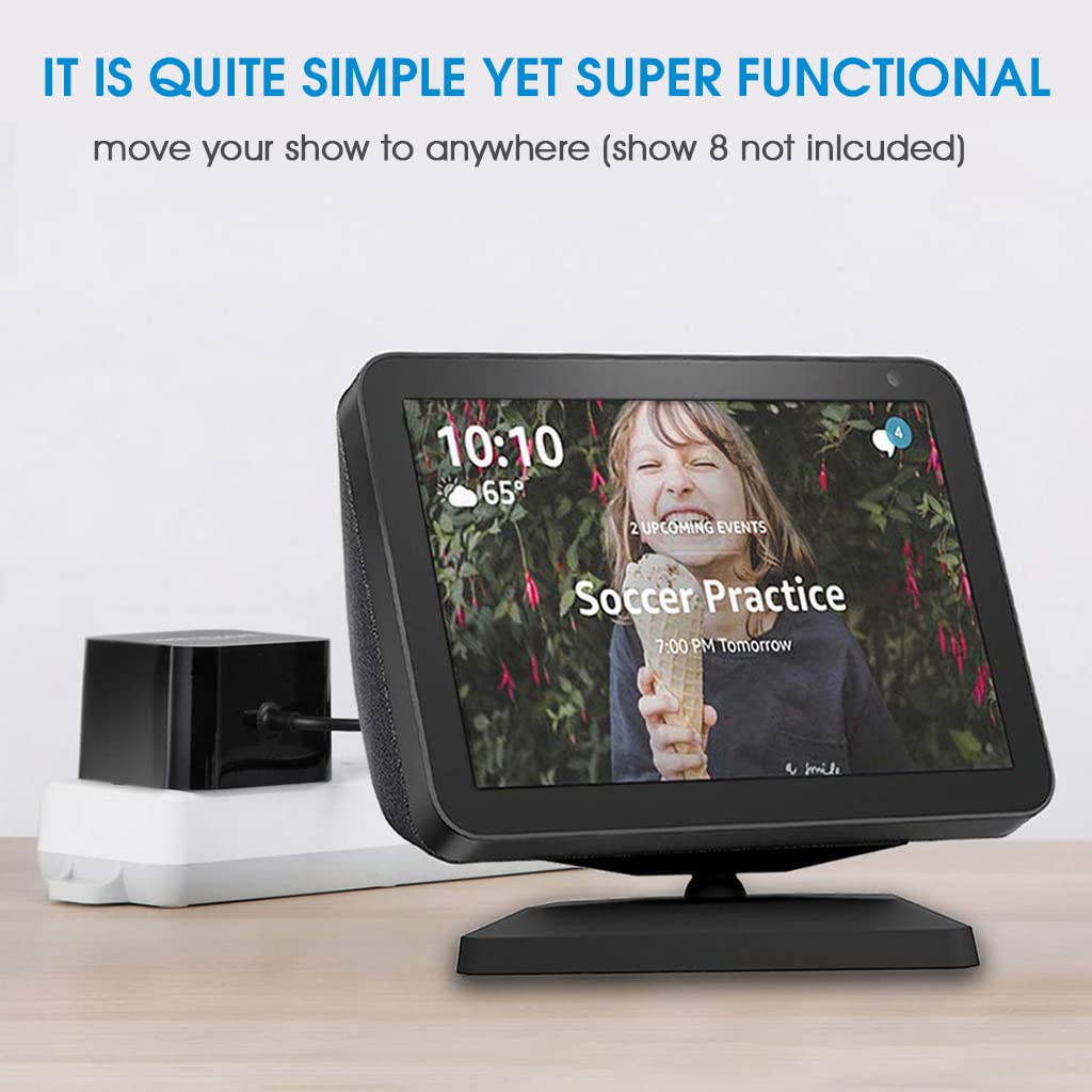 Zeitel Adjustable Magnetic Tilt Stand for Echo Show 8 1st and 2nd Gen | Desktop Holder