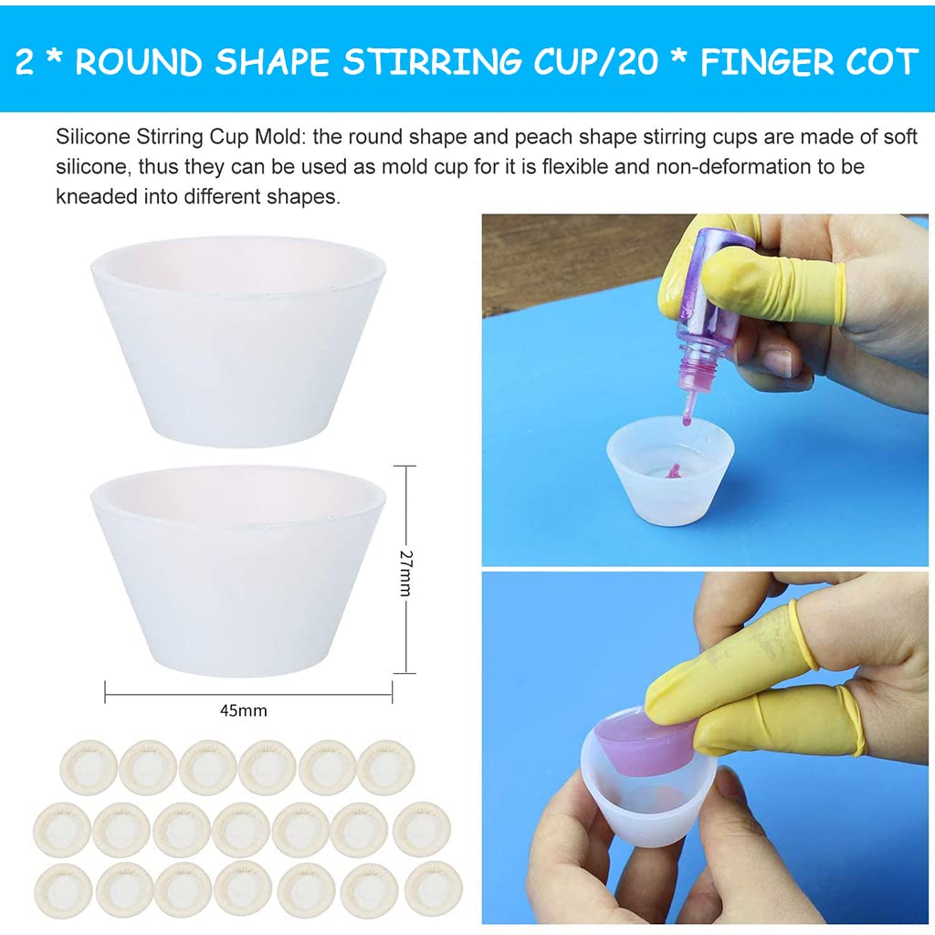 HASTHIP Silicone Resin Measuring Cups Kit for DIY Crafts with 29 pcs tools set | reusable heat‑resistant silicone