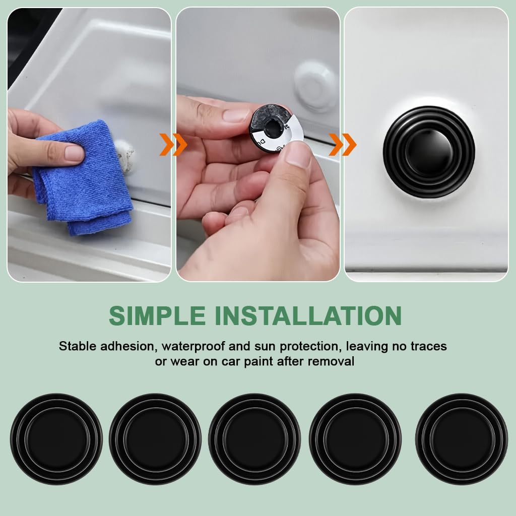 STHIRA Car Door Shock Absorber for Noise Reduction and Anti Collision | 18 Pack 1.1 x 0.4 in Thickened Silicone Self Adhesive Pads