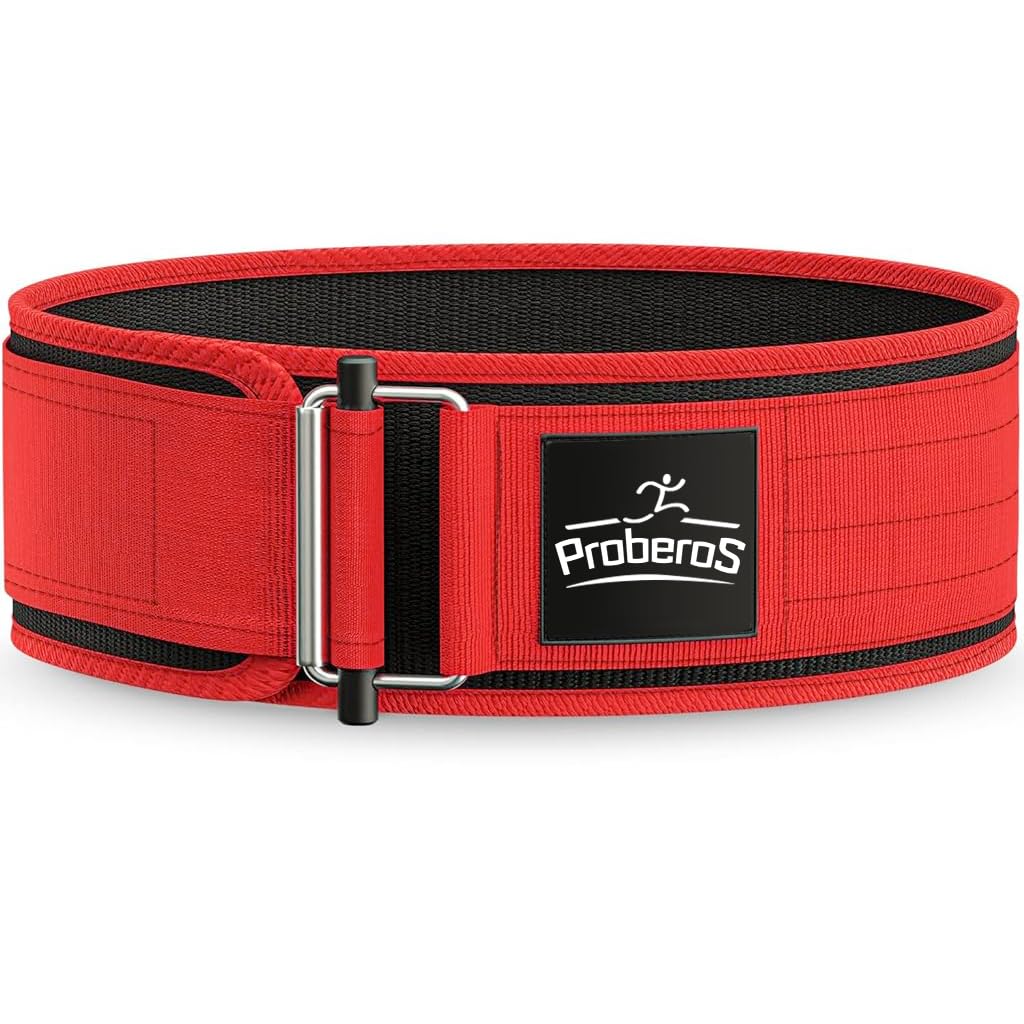 Proberos Weight Lifting Belt for Men and Women with Hook and Loop Closure | 10cm Wide Adjustable Nylon Support