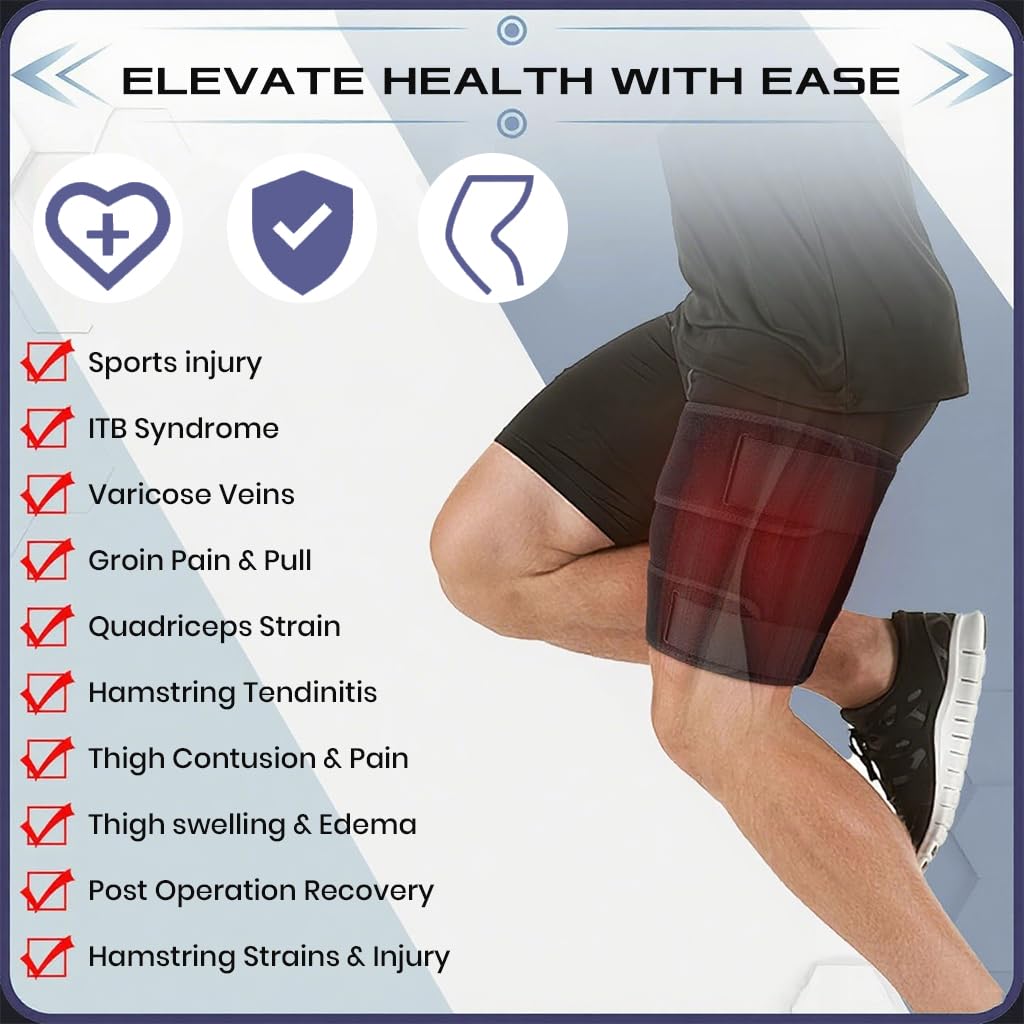 HANNEA Hip Brace for Muscle Recovery and Sciatica Relief featuring Adjustable Compression Wrap