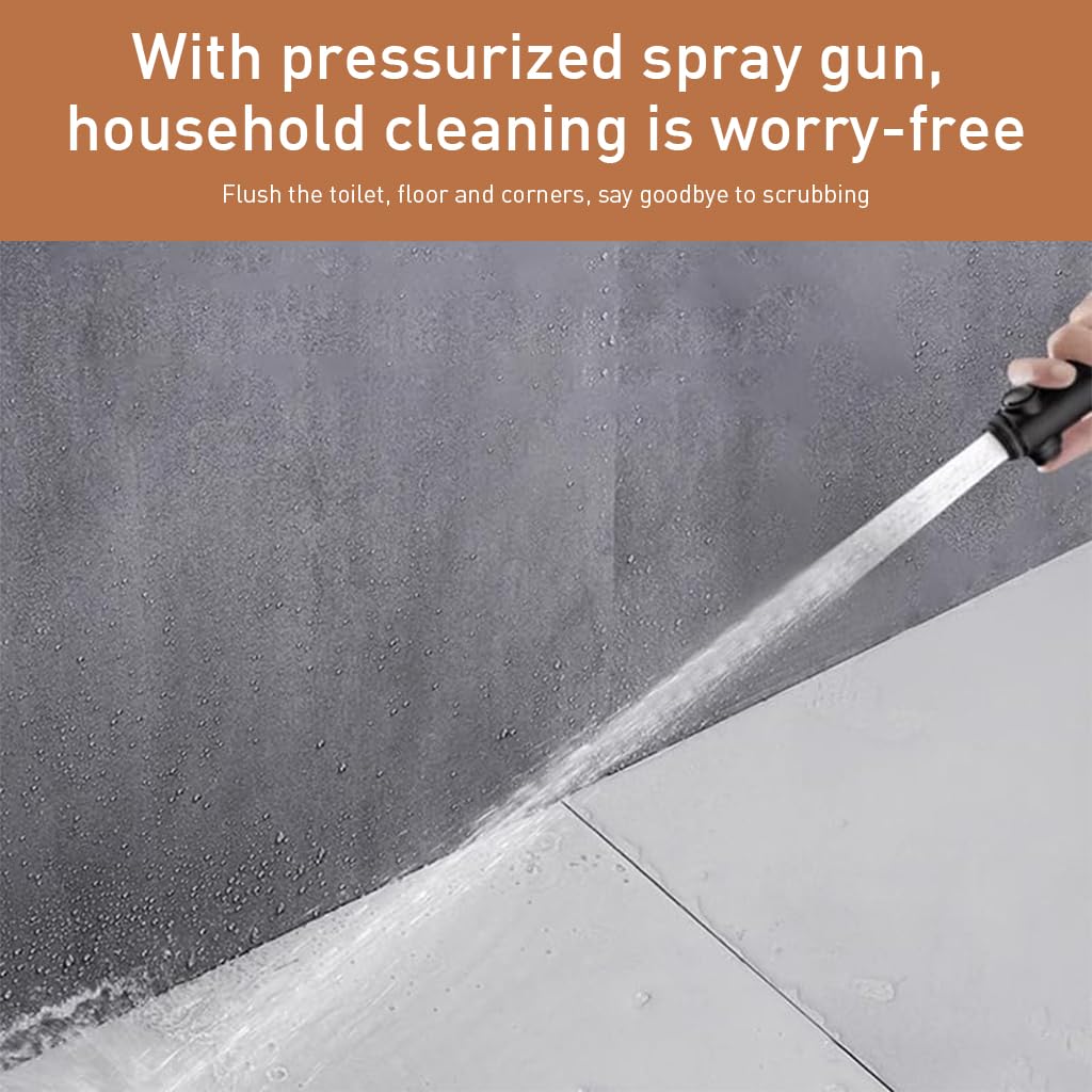 HASTHIP Turbo Pressurized Hand Shower for Bathroom with 8 Modes and 1.4m Zinc Hose | Featuring Instant Stop Button and ABS Build