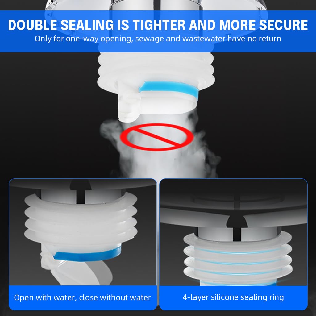 Supvox Washing Machine Drain Connector for Bathroom and Kitchen with Expandable Rubber Gasket | Leak Proof Sewer Pipe Plug Adapter