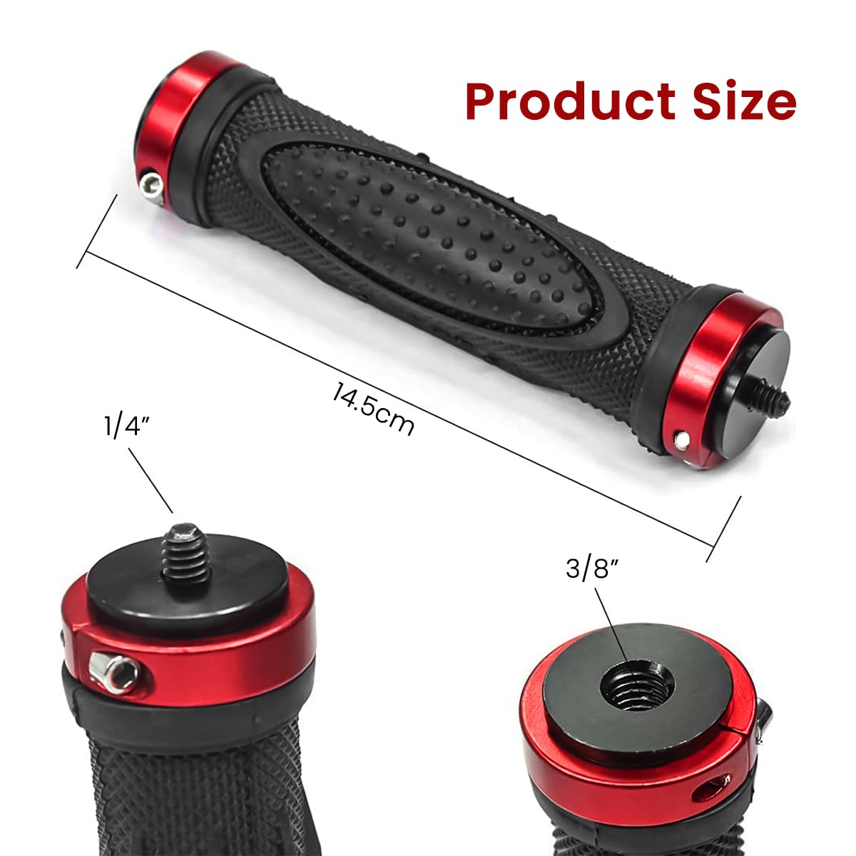ZORBES Camera Handle Grip for Gimbal with Universal 1/4 inch Thread and Anti Slip Rubberized Design
