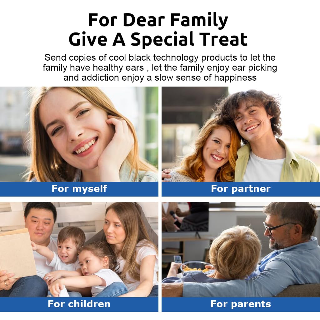 HANNEA Ear Wax Removal Tool with 5.0 MP HD Camera for iOS and Android featuring 360° Lens | IP67 Waterproof Design and LED Light