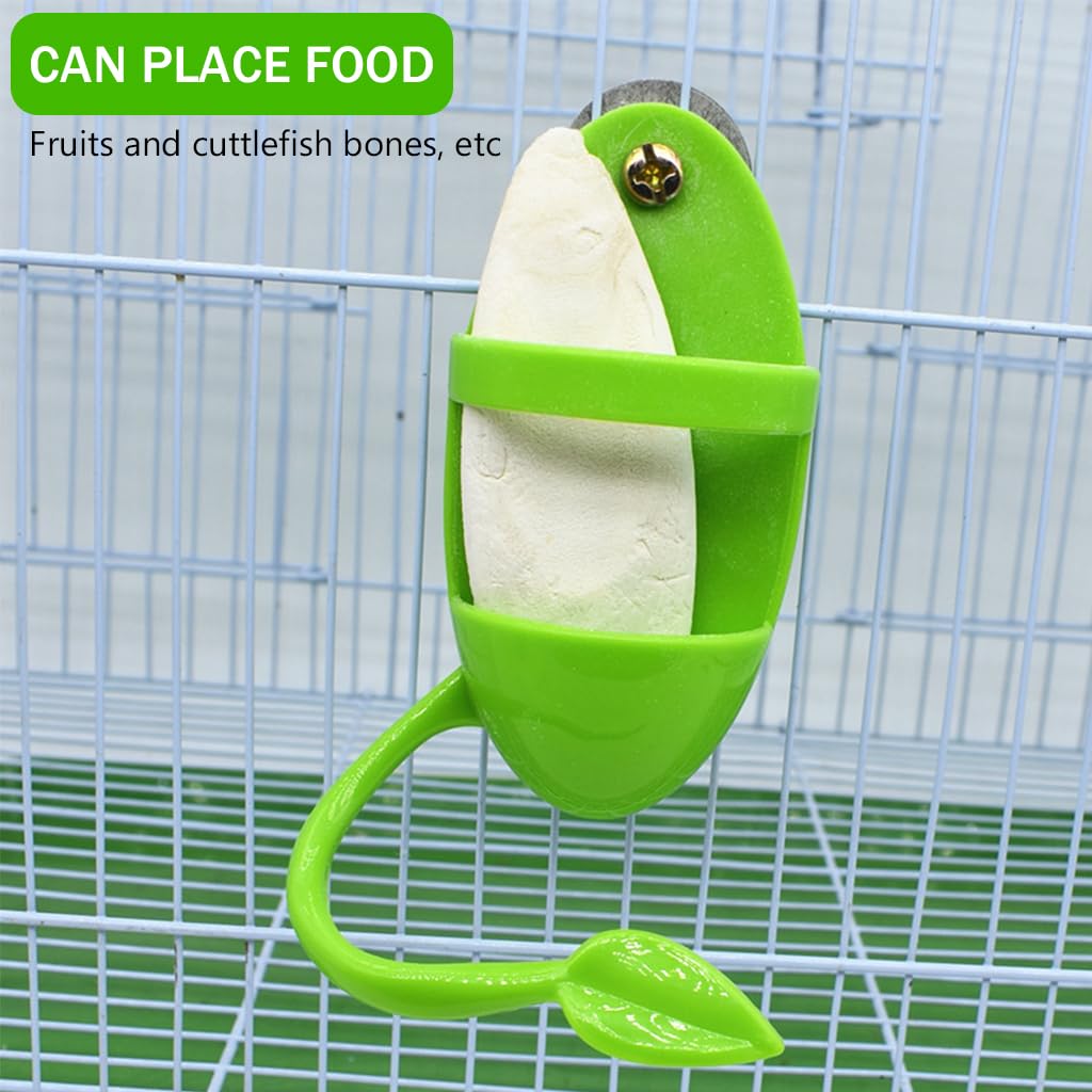 Qpets® Bird Feeder for Cage, Creative Plastic Small Bird Feeder Screw-Fixed Bird Feeder for Water and Dry Food, Inside/Outside Cage Bird Feeder for Cage Bird Feeder for Parakeet