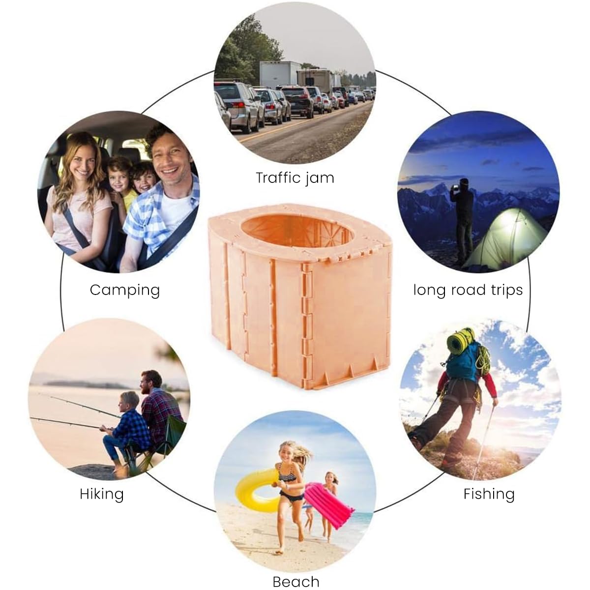 SNOWIE SOFT Potty Training Seat for 1–4 Year Toddlers with 22×11.8×14.5 cm Foldable Design | PP Portable Toilet for Home and Travel