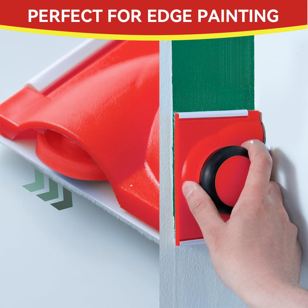 Serplex Paint Edger for Walls and Ceilings with 2 Pads and Work Gloves | Velvet Pad & Ergonomic Handle