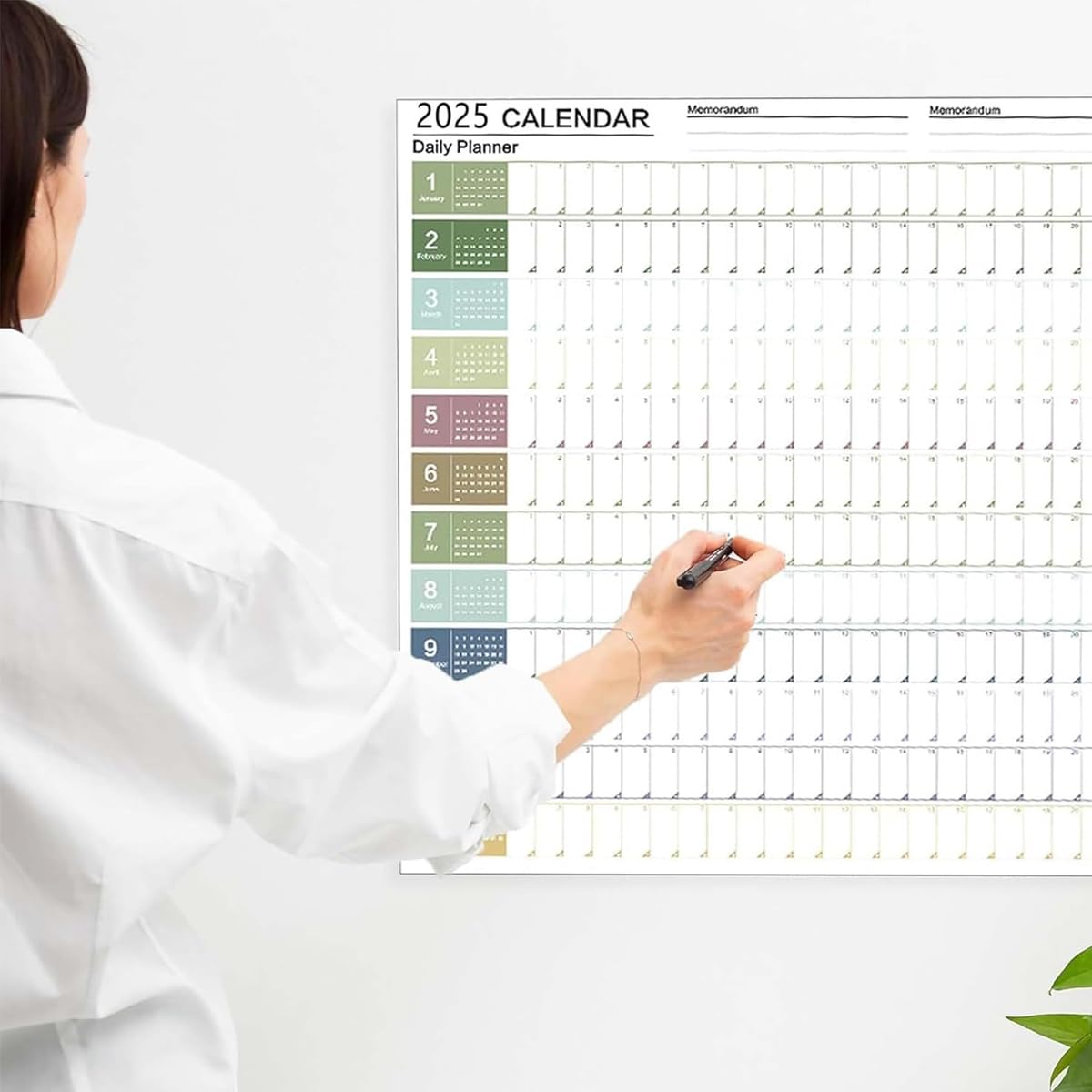 OFIFO 2025 Planner Desk Pad Calendar for Home and Office with 29x20 in Poster Layout | Includes Motivational Stickers